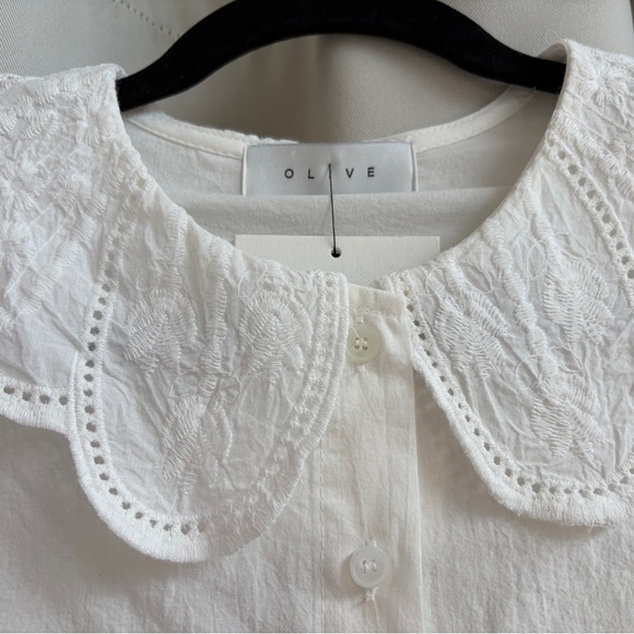 Olive Clothing Collar Blouse - Picture 2 of 5